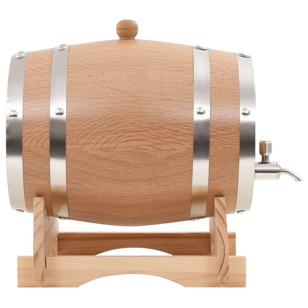 Vidaxl Barrel de vino con Tap 6 L Sólido Roble