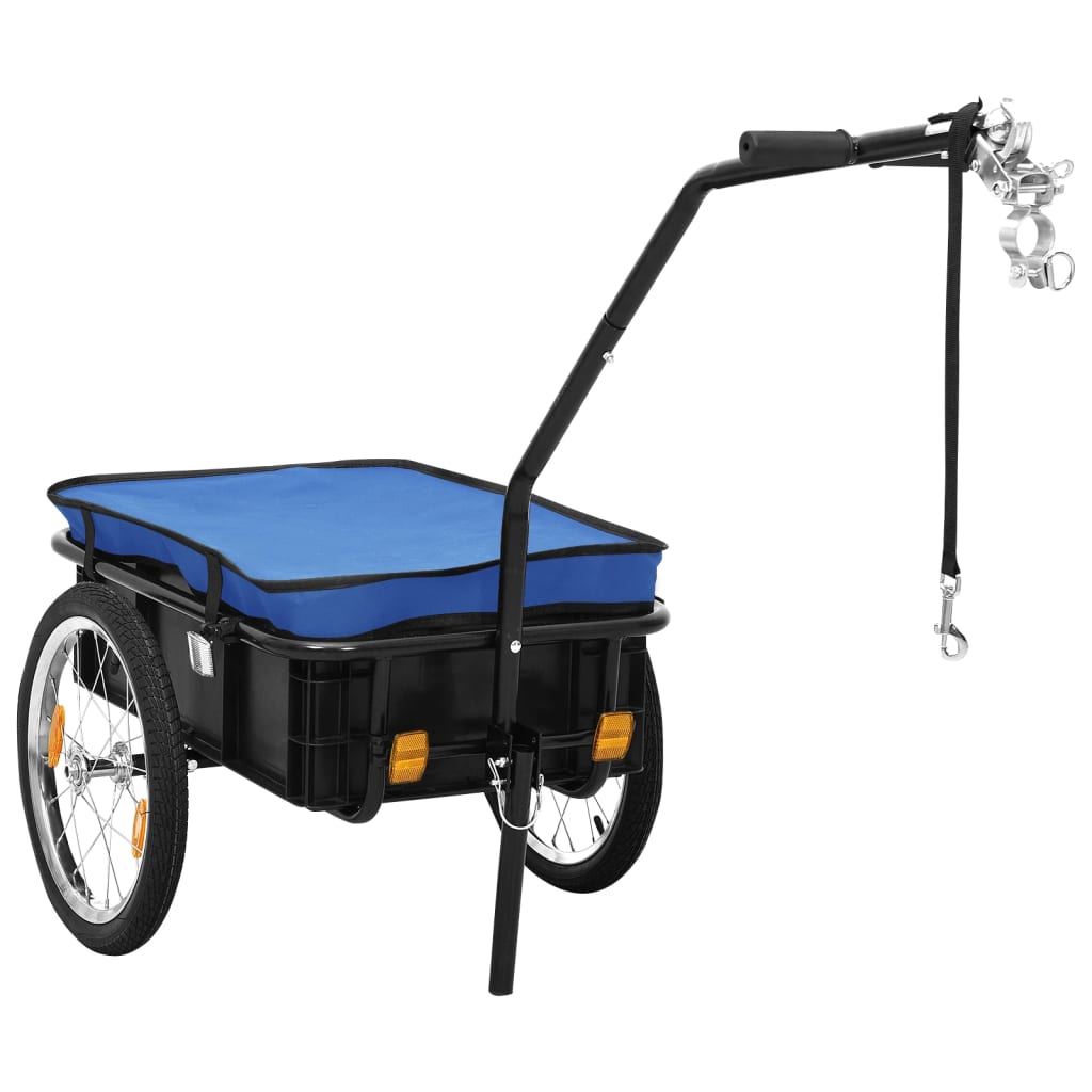 Vidaxl Bicycle Trailer Treket Car 155x60x83 cm stålblå