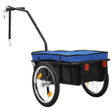 Vidaxl Bicycle Trailer Treket Car 155x60x83 cm stålblå