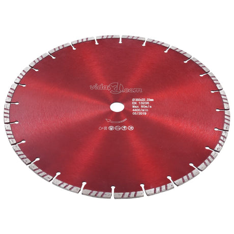Vidaxl diamantzaagblad met turbo 350 mm staal