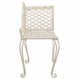 Vidaxl chaise longue 128 cm metaal antiekwit