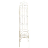 Vidaxl tuinbank 122 cm ijzer antiekwit
