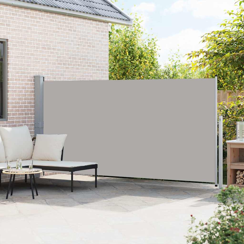 Vidaxl windscherm uittrekbaar 160x514 cm grijs