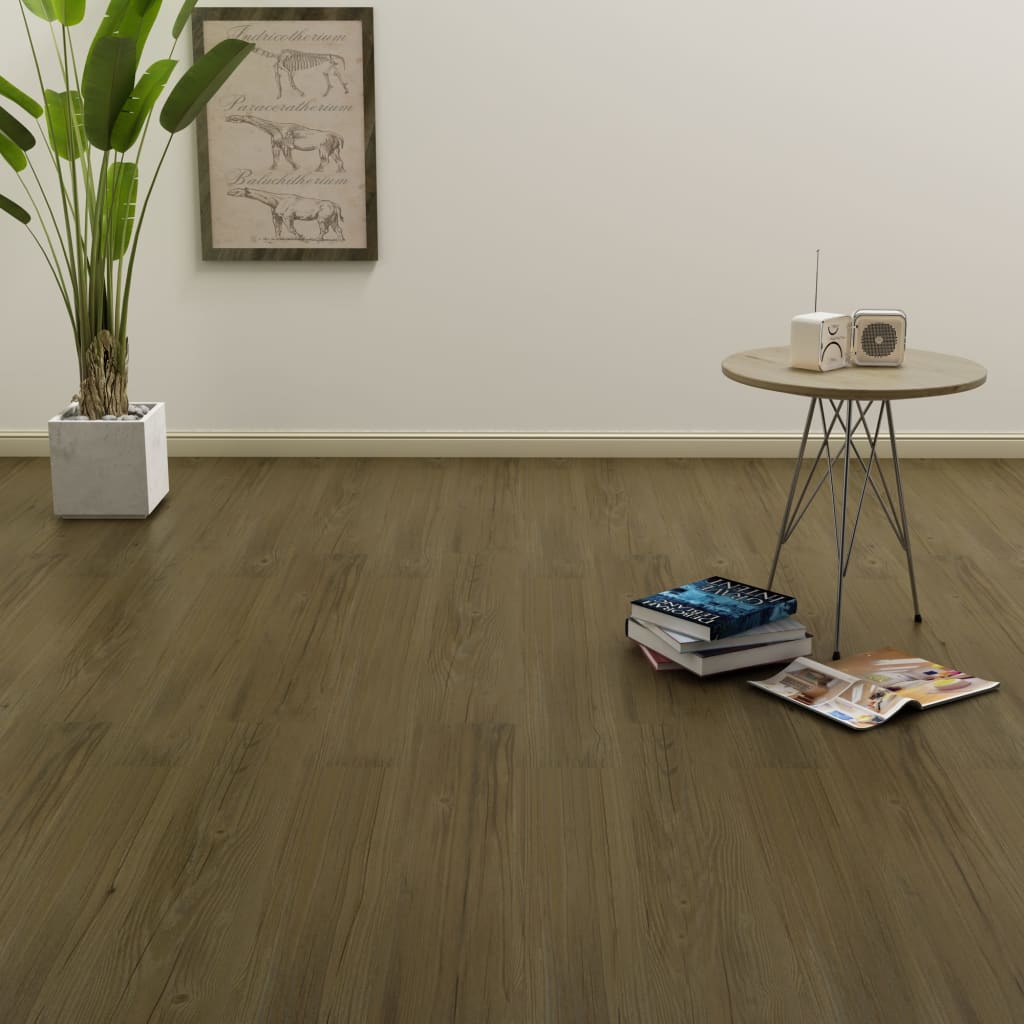 Vidaxl Floorboards Self -Adhesive 4,46 m² 3 mm PVC hnědá