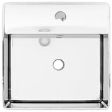 VidaXL Washbasin with landing 41x41x15 cm Ceramic silver colored