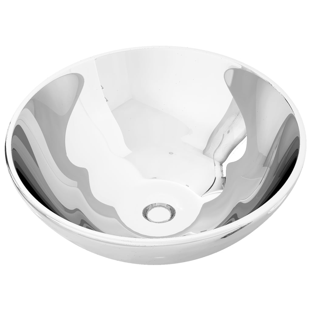 Vidaxl Washbasin 32.5x14 cm en céramique argent couleur