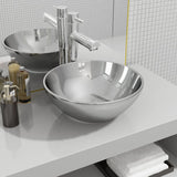 Vidaxl Washbasin 32.5x14 cm en céramique argent couleur