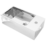 Vidaxl Washbasin z pristaniščem 49x25x15 cm keramično srebrno obarvano