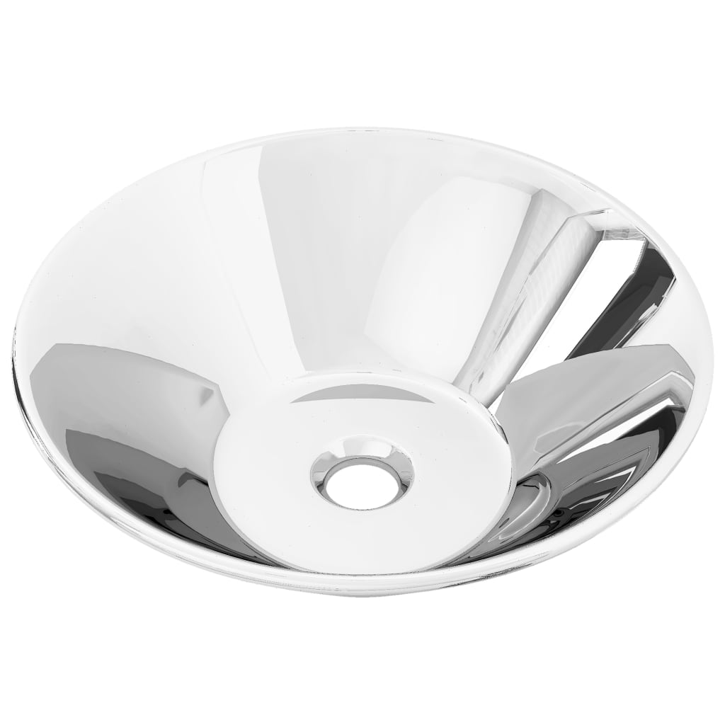 Vidaxl WashBasin 42x14 cm keramične srebrne barve