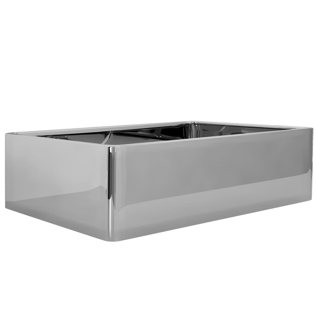 Vidaxl Washbasin 41x30x12 cm en céramique argent coloré