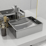 Vidaxl Washbasin 41x30x12 cm en céramique argent coloré