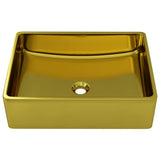 Vidaxl Washbasin 41x30x12 cm en or de couleur en céramique