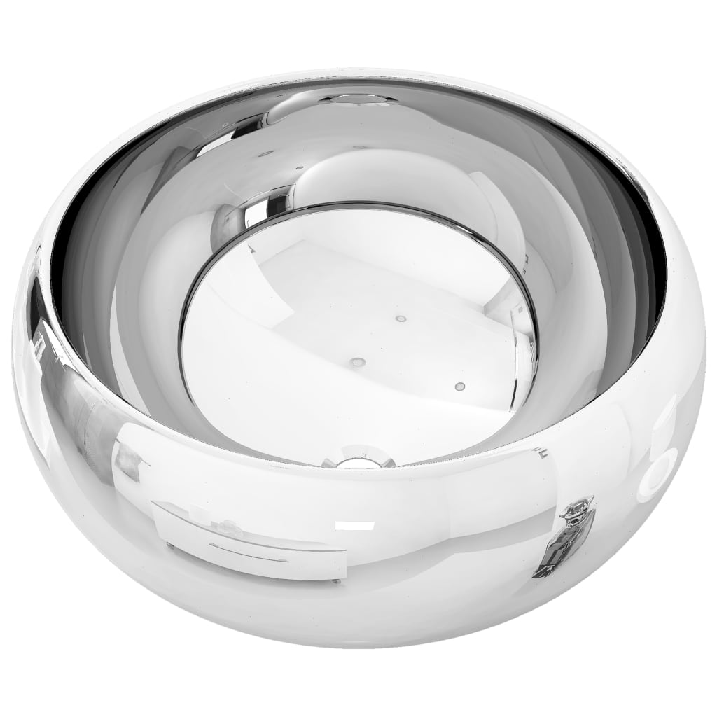 Vidaxl Washbasin 40x15 cm Ceramic Silver Colored