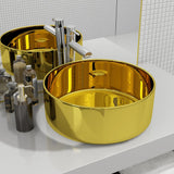 Vidaxl Washbasin 40x15 cm keramično zlato obarvano