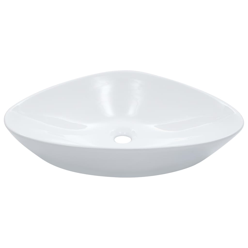 Vidaxl Washbasin 58,5x39x14 cm keramična bela