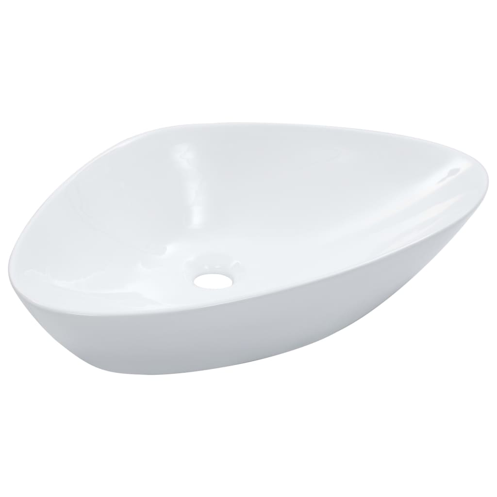 Vidaxl Washbasin 58,5x39x14 cm keramična bela