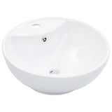 Vidaxl Washbasin con aterrizaje de 46.5x18 cm de cerámica blanca