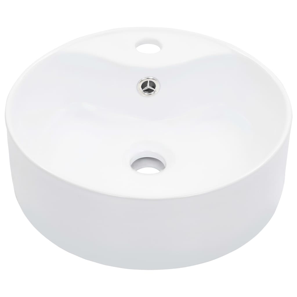 Vidaxl Washbasin med landing 36x13 cm keramisk hvit