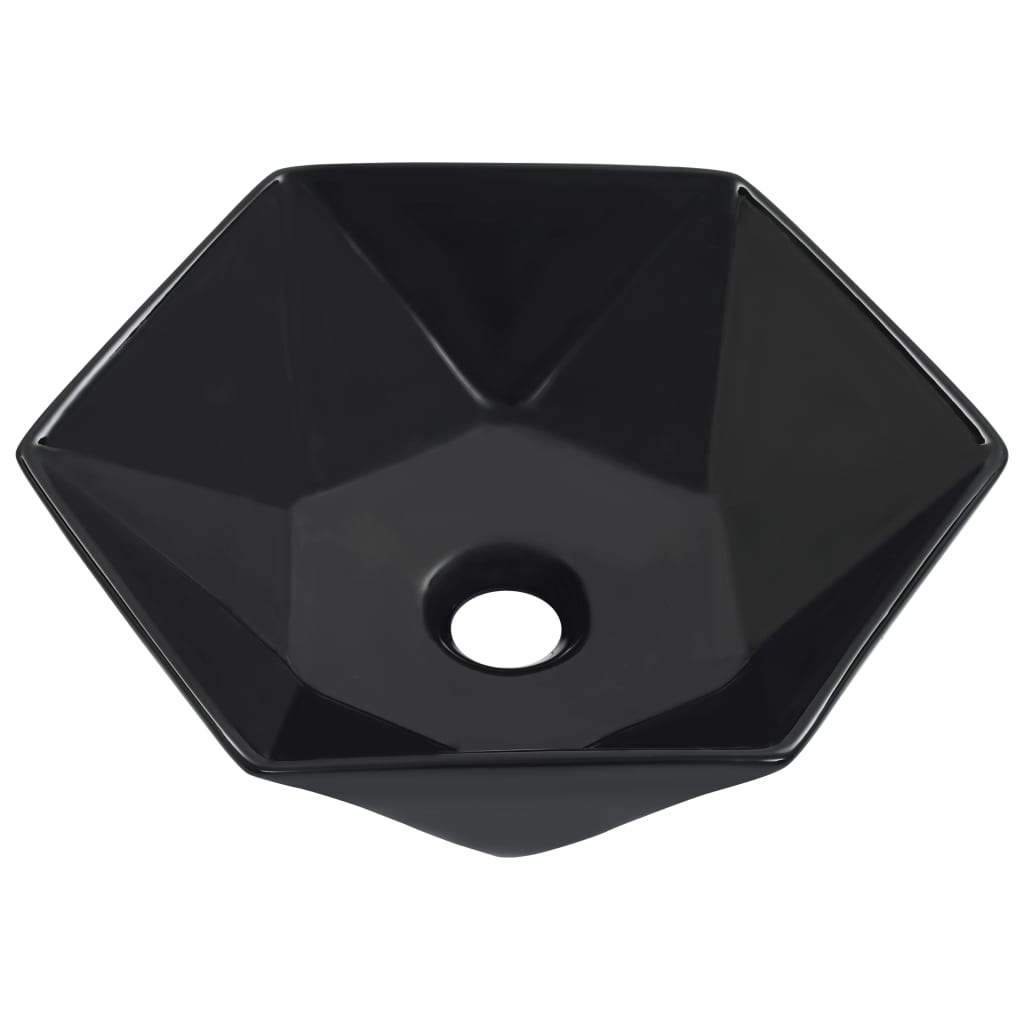 Vidaxl Washbasin 41x36.5x12 cm Black en céramique