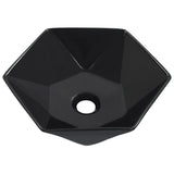 Vidaxl wastafel 41x36,5x12 cm keramiek zwart