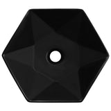 Vidaxl Washbasin 41x36.5x12 cm Black en céramique