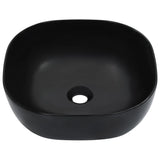 Vidaxl Washbasin 42.5x42.5x14,5 cm keramična črna