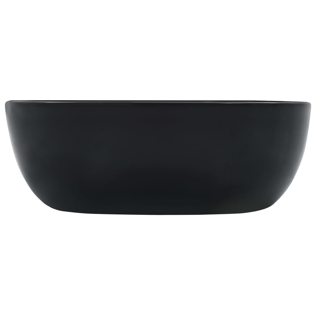 Vidaxl Washbasin 42.5x42.5x14,5 cm keramična črna