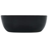 Vidaxl Washbasin 42.5x42.5x14,5 cm keramična črna