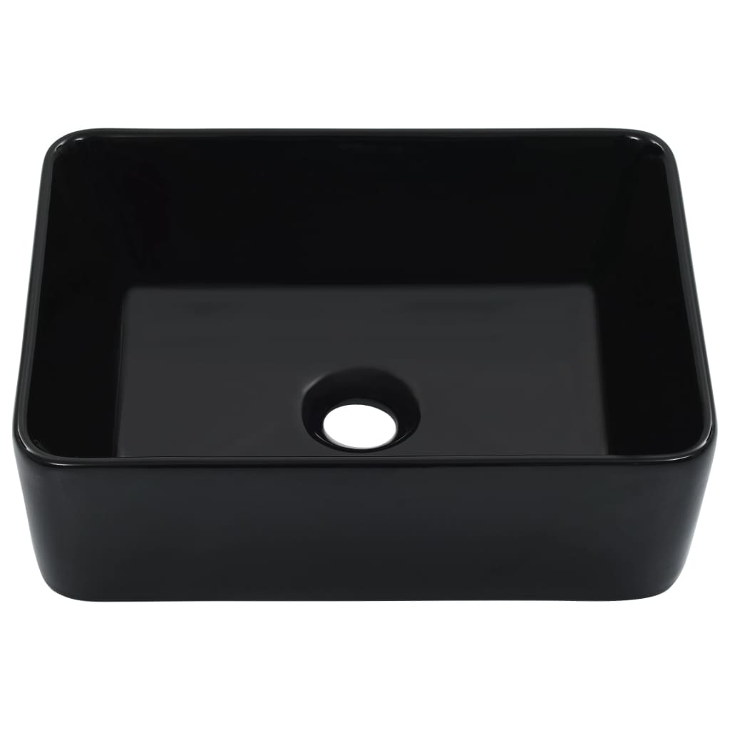 Vidaxl Washbasin 40x30x13 cm Black in ceramica