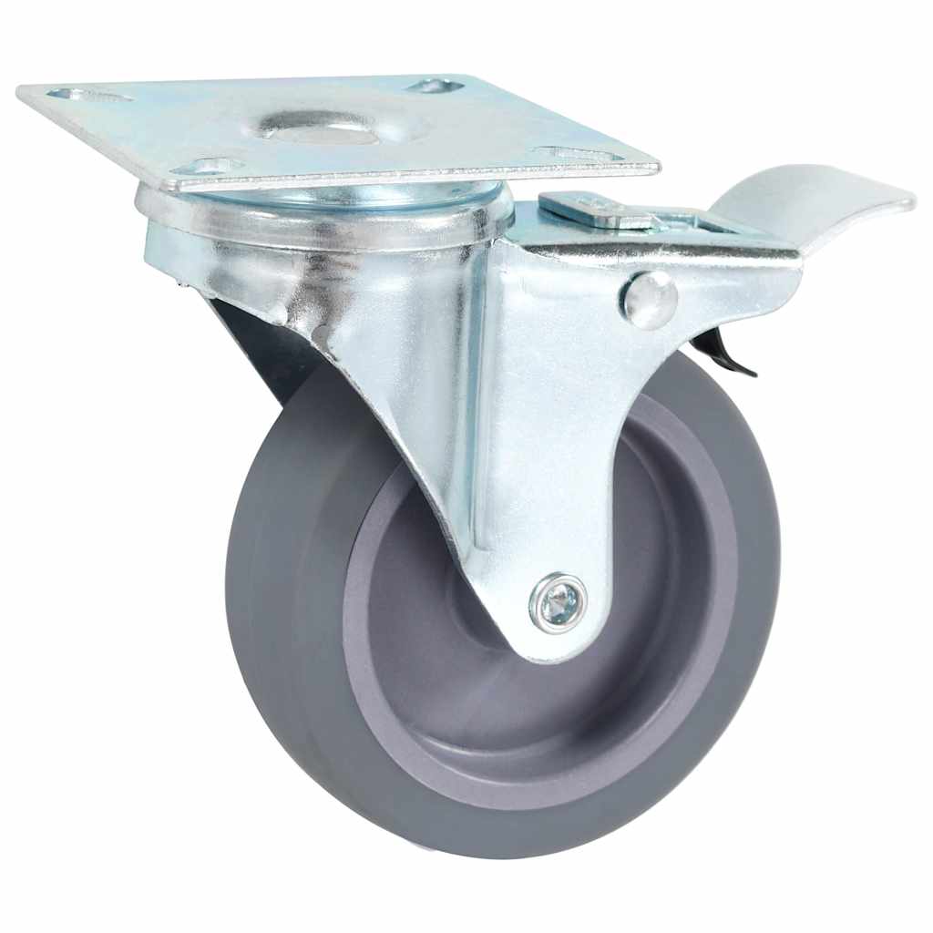 Vidaxl zwenkwielen met dubbele remmen 4 st 75 mm