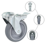 Vidaxl swivel wheels with bolt holes and double brakes 4 pc 100 mm