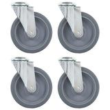 Vidaxl zwenkwielen met boutgaten 4 st 125 mm