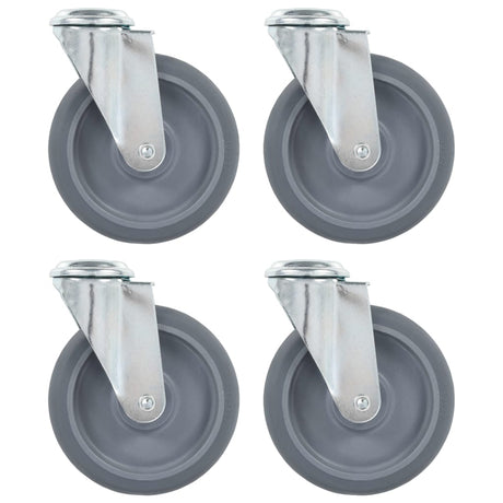 Vidaxl zwenkwielen met boutgaten 4 st 125 mm