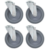 Vidaxl zwenkwielen met boutgaten 4 st 125 mm