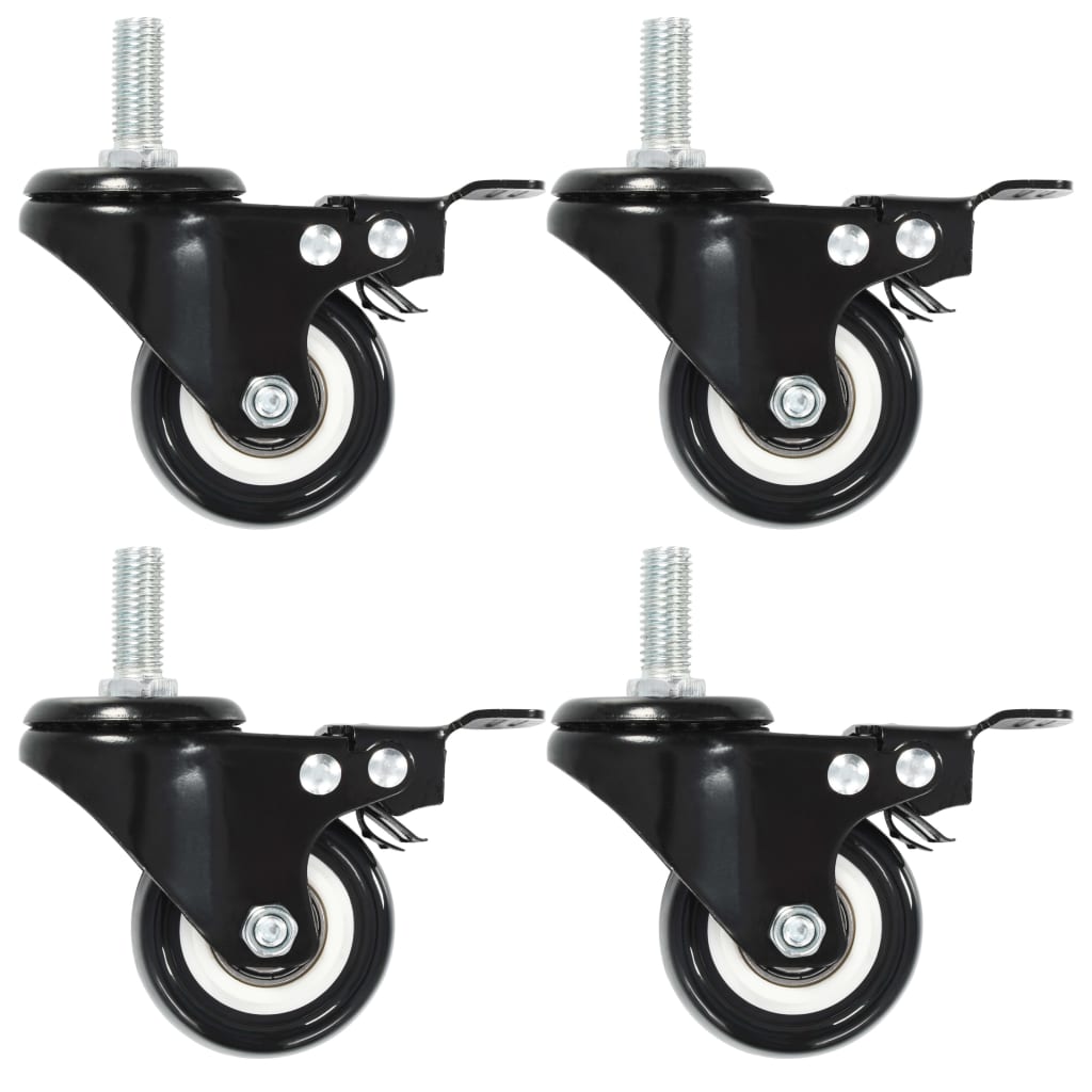 Vidaxl swivel wheels with brakes 4 st 50 mm