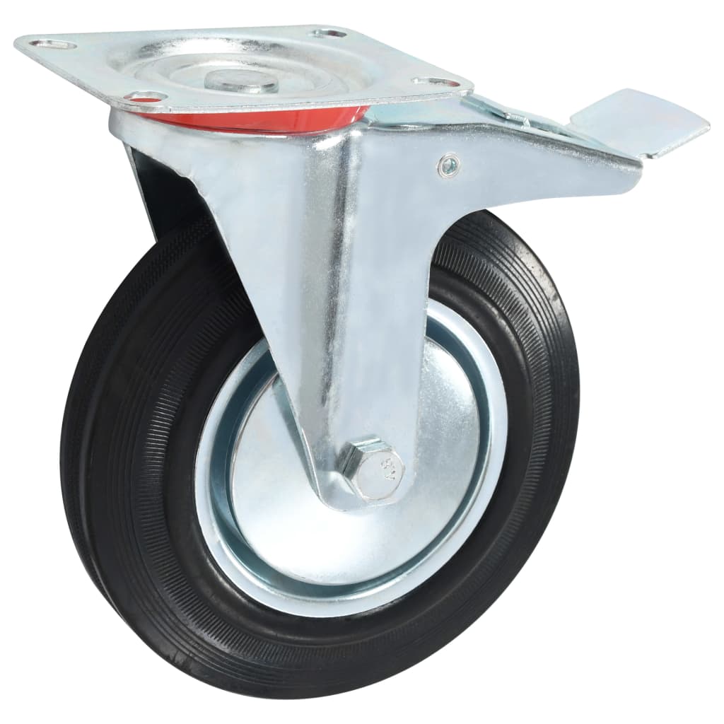 VidaXL swivel wheels with double brakes 4 st 200 mm