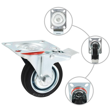 VidaXL swivel wheels 4 st 75 mm