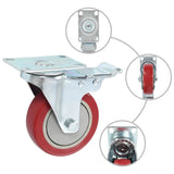 VidaXL swivel wheels with double brakes 4 pc 100 mm