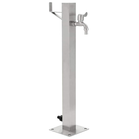 Vidaxl tuinwaterkolom vierkant 65 cm roestvrij staal