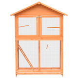 Vidaxl Bird Cage 125.5x59.5x164 cm Solid pine pine pine wood