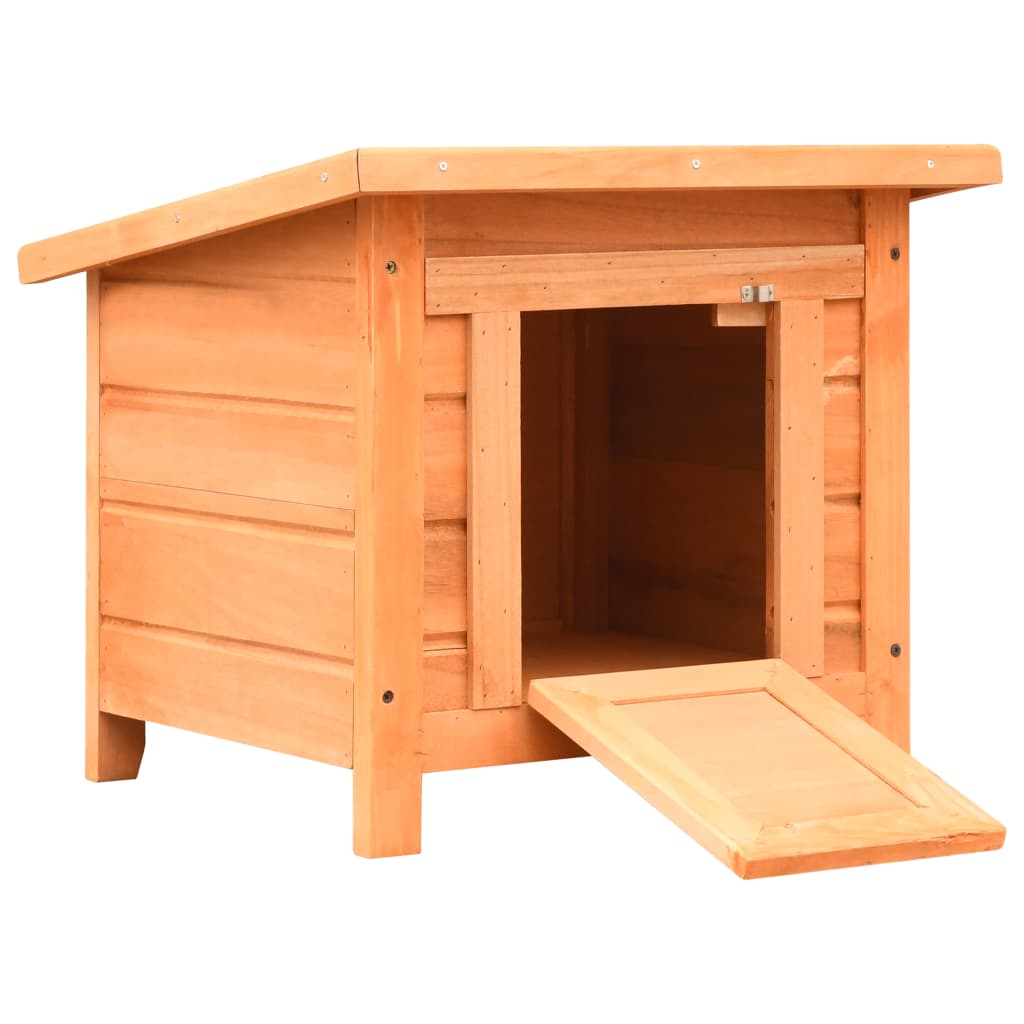 Vidaxl kattenhuis 50x46x43,5 cm en pin de pin solide en pin