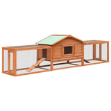 Vidaxl Rabbit Hutch 310x70x87 cm Solid Pine Pine Pine Wood