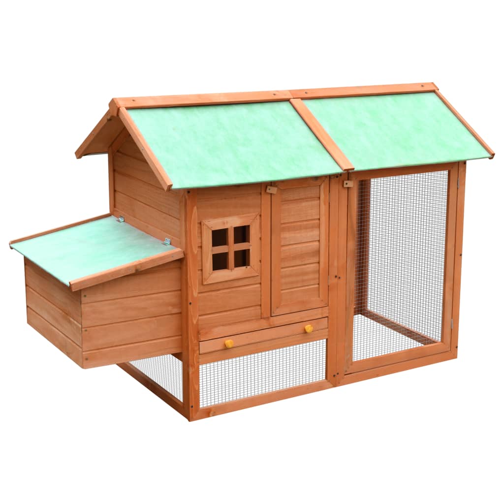 Vidaxl Chicken Coop 170x81x110 cm Solid Pine Pine Pine Wood