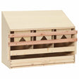 Vidaxl kippenlegkast 3 compartimenten 72x33x54 cm massief grenenhout