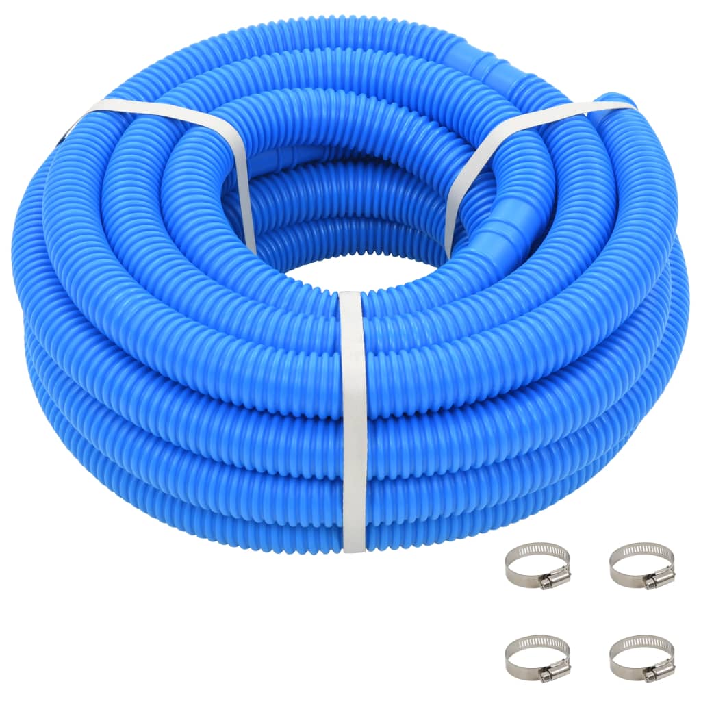 VIDAXL POLCA DI NAPOGGIO CON FLAMPS 38 mm 12 m blu