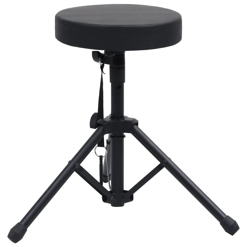 Tabouret de tambour vidaxl ajusté rond noir