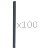 Vidaxl 100 st schuttingstrookklemmen pvc antraciet