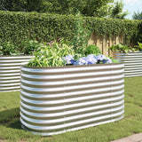 Vidaxl Planter je dvignil 160x80x81 cm pocinkano jekleno srebro