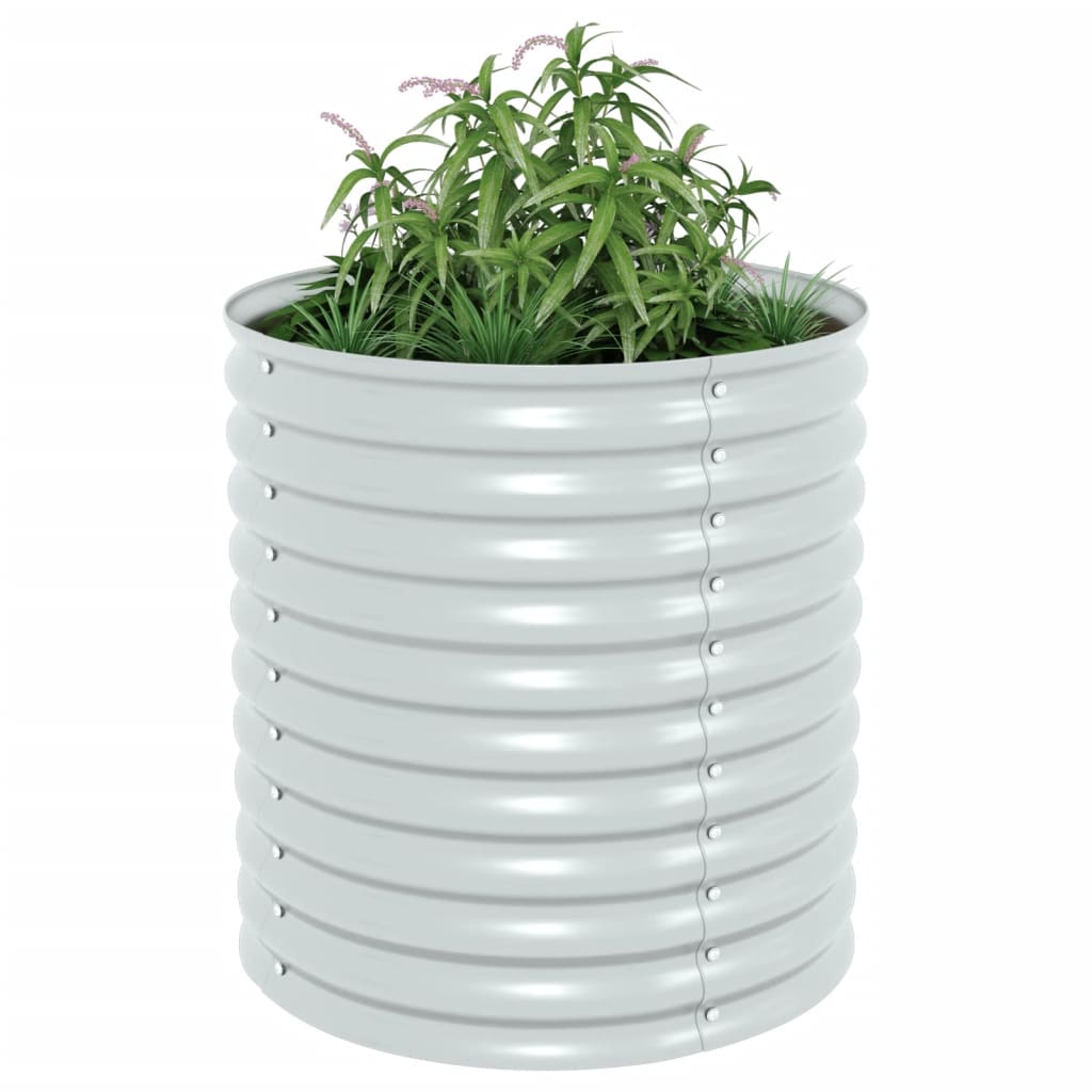 Vidaxl Planter höjde 80x80x81 cm galvaniserat stål silver