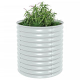 Vidaxl Planter höjde 80x80x81 cm galvaniserat stål silver